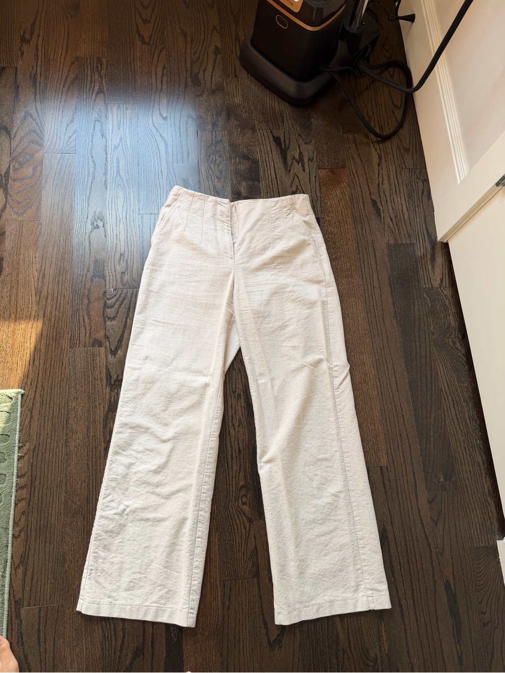 Zara Cream Wide-Leg Trousers